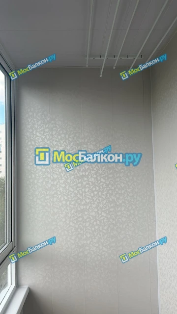 Отделка балкона и лоджии пластиковыми ПВХ панелями в Троицке от компании МосБалкон