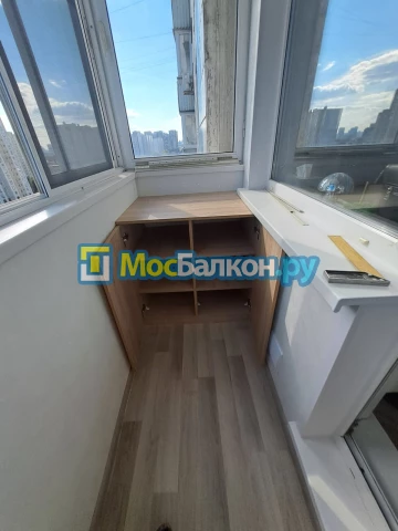 Шкаф на балкон купить в Троицке на заказ недорого от МосБалкон