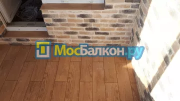 Цена на отделку лоджии декоративным камнем в Москве