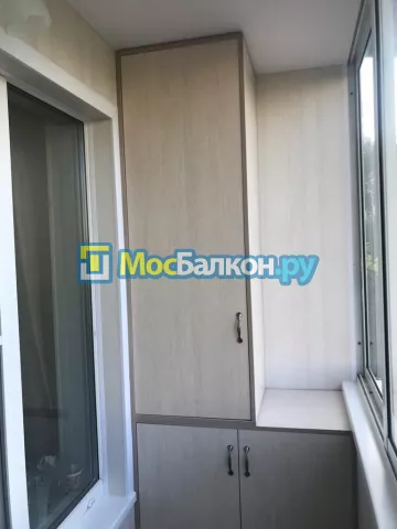 Шкаф на балкон купить в Троицке на заказ недорого от МосБалкон