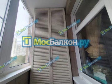 Шкаф на балкон купить в Троицке на заказ недорого от МосБалкон