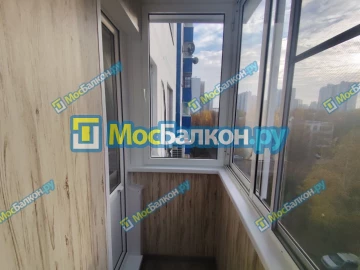 Отделка балкона и лоджии пластиковыми ПВХ панелями в Троицке от компании МосБалкон