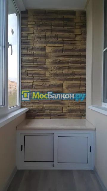 Цена на отделку лоджии декоративным камнем в Москве