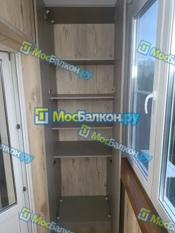 Шкаф на балкон купить в Троицке на заказ недорого от МосБалкон