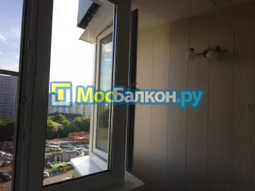 Отделка балкона и лоджии пластиковыми ПВХ панелями в Троицке от компании МосБалкон