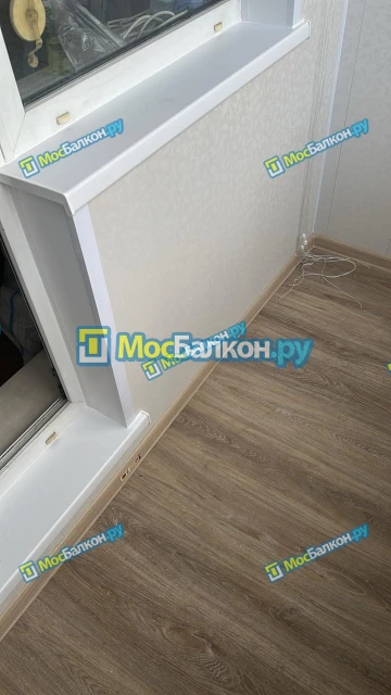Отделка балкона и лоджии пластиковыми ПВХ панелями в Троицке от компании МосБалкон
