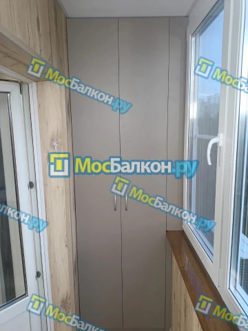 Шкаф на балкон купить в Троицке на заказ недорого от МосБалкон