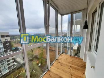 Отделка балкона и лоджии пластиковыми ПВХ панелями в Троицке от компании МосБалкон