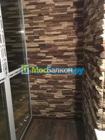 Цена на отделку лоджии декоративным камнем в Москве
