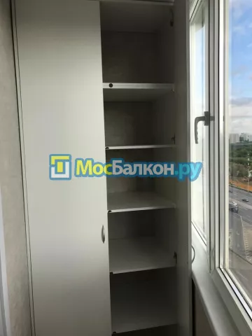 Шкаф на балкон купить в Троицке на заказ недорого от МосБалкон