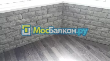 Цена на отделку лоджии декоративным камнем в Москве